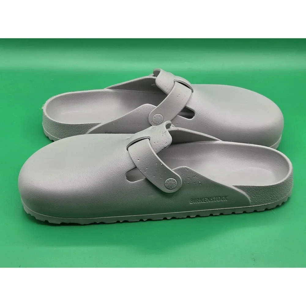Birkenstock Boston EVA Essentials Mens Clog Size 45 US 12 Stone Cain Gray